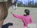 حصان يغضب من بنت اهانته