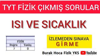 Isı ve Sıcaklık Çıkmış Soru Tipleri - 1