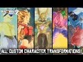 Dragon Ball Xenoverse 2 - All Custom Character Transformations (All Time Patroller Transformations)