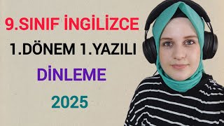9. Sınıf İngilizce 1. Dönem 1. Yazılı Dinleme Sınavı Yeni Maarif Modeli