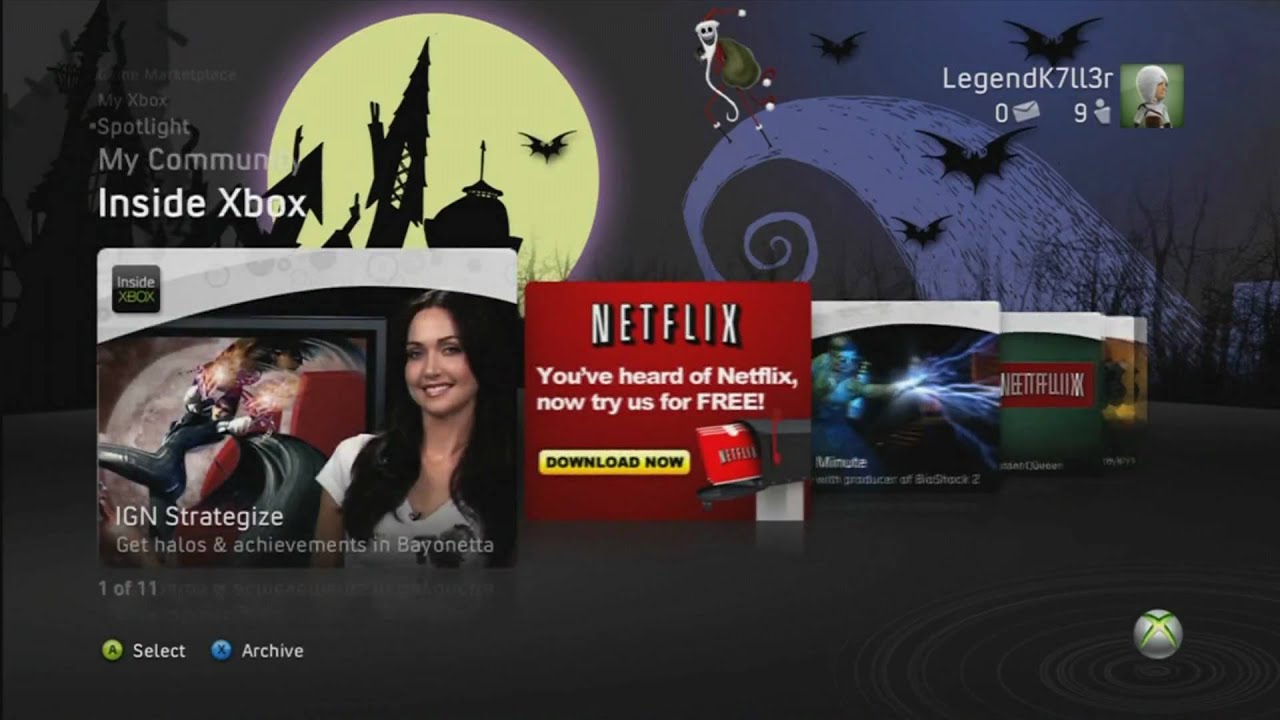 The Nightmare Before Christmas - Xbox 360 Premium Theme [ HD ...