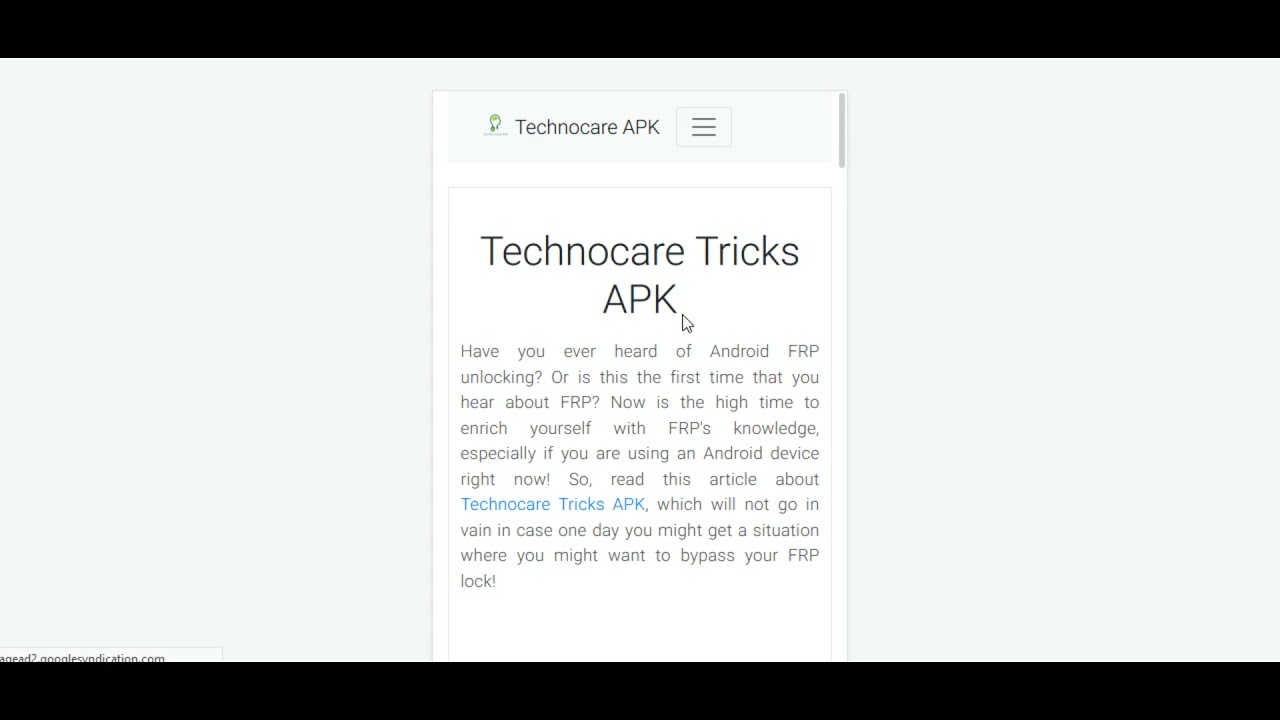 How to Bypass FRP Lock – Technocare APK How to Bypass FRP Lock – Technocare APK