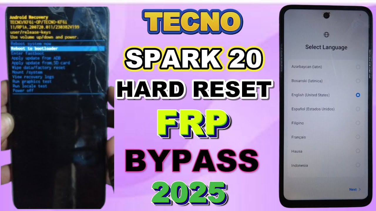 How to Tecno Spark 20 Pro FRP Bypass, Hard Reset How to Tecno Spark 20 Pro FRP Bypass, Hard Reset