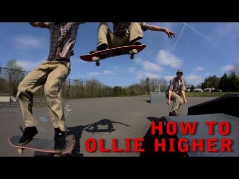 How To Ollie Higher On A Skateboard For Beginners While Moving - Trick Tip