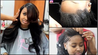 Full sew in NO LEAVE OUT with lace closure! Hairsmarket