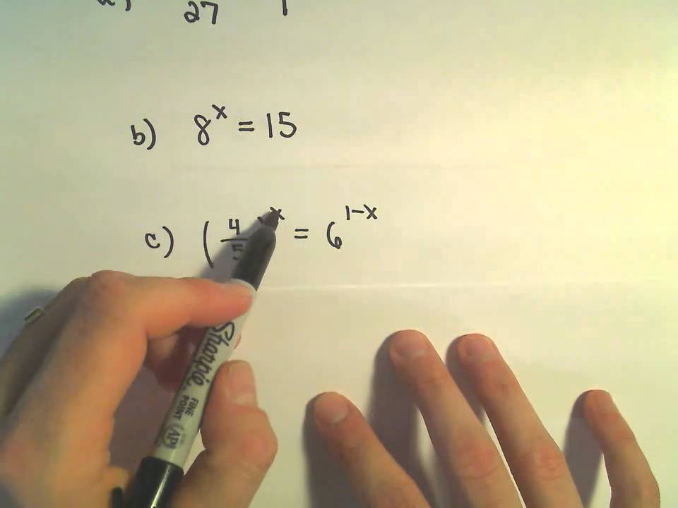 Solving Exponential Equations - YouTube