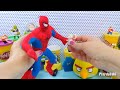 peppa pig play doh spiderman kinder surprise eggs frozen barbie toys