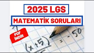 2025 Lgs Matemati̇k Sorulari Ve Çözümleri̇ Pdf İndi̇r