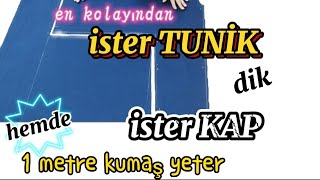 1 Metre Kumaş Yeter..i̇ster Tuni̇k Dik İster Gömlek Dik İster Kap ..Aline Kurti Cutting And Scking