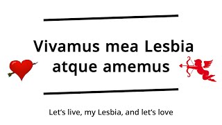 Vivamus Mea A Atque Amemus Catullus And A Verbis Latinis