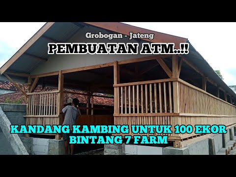 Pembuatan kandang kambing 100 ekor sebagai ATM ternak terpadu, T3HCS