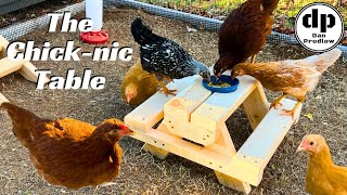 How to build a Small Picnic Table for chickens | DIY Chicknic Table