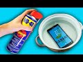 10 ЛАЙФХАКОВ С WD-40, КОТОРЫЕ УПРОСТЯТ ВАШУ ЖИЗНЬ или просто утопите телефон.