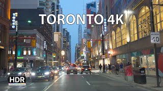Driving Toronto 4K Hdr - Toronto's Main Street At Sunset - Canada