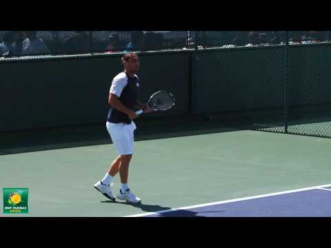 Marcos バグダディス warming up in high definition -- Indian Wells Pt． 21