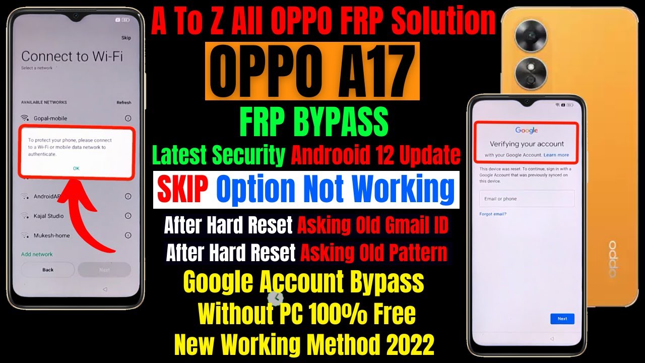 A To Z All OPPO FRP Bypass Without Pc / OPPO A17 Frp A To Z All OPPO FRP Bypass Without Pc / OPPO A17 Frp
