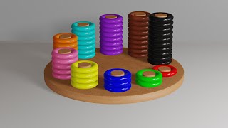 Color Names With Rings, Cars, Bowling Ball, Basketball And More