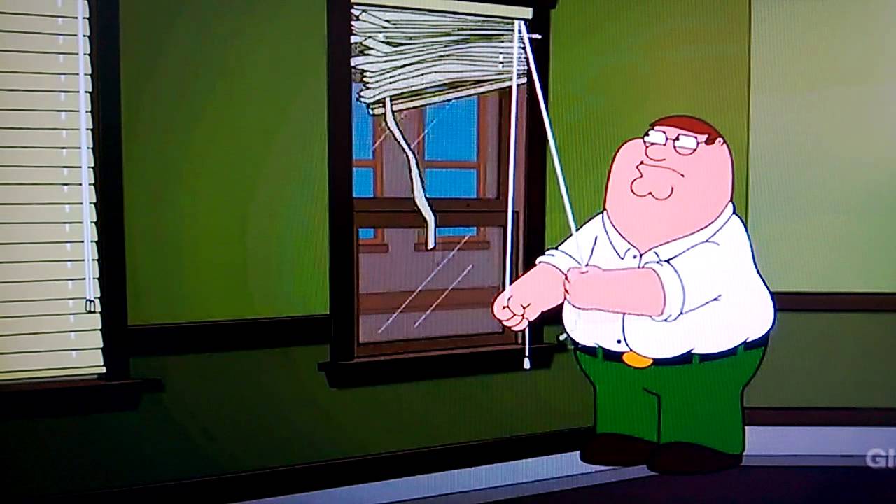 Family Guy - Peter struggles to open blinds - YouTube