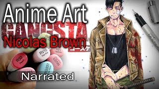 Nicolas Brown GANGSTA Anime drawing (Narrated)