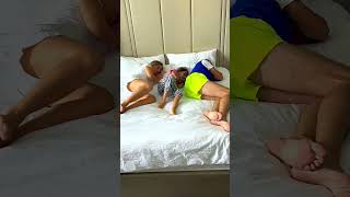 When your family only has one bed #shorts #katytoys #shorts