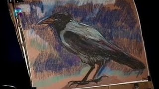 Урок рисования (№ 68) пастелью. Учимся рисовать голубя и ворону