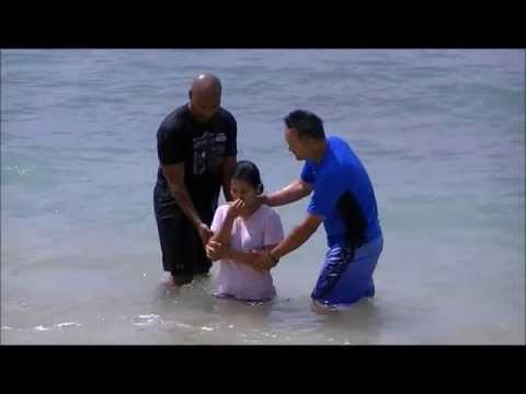 Tim and Cassie Leviston baptism