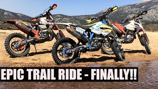 Finally on an amazing trail ride - Husky FE366 build - Vlog