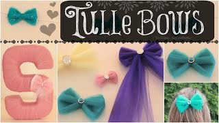 DIY Tulle Hair Bows & Room Decor : No-Sew Bow How To