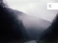 1960s Drive Through Misty Forest, Home Movie Archive Footage, US