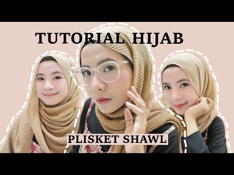 4 Tutorial Hijab Plisket Pleated Shawl Pashmina - YouTube