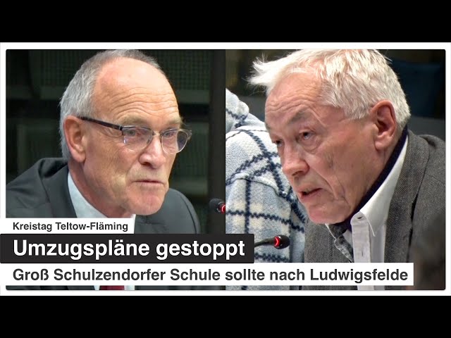 Umzugspläne gestoppt | Groß Schulzendorfer Schule sollte nach Ludwigsfelde | Kreistag TF im Dezember