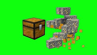 Breaking Chest Of D Ores Minecraft Green Screen Chroma Key