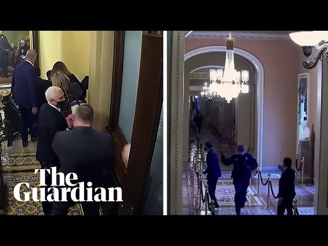 Trump impeachment new footage shows Mike Pence and Mitt Romney fleeing Capitol attack