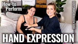 How to Hand Express Breastmilk - REAL footage | Sarah Lavonne