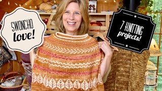 Swoncho Love + 7 New Finished Knitting Projects The Autumn Acorn Knits Episode 52