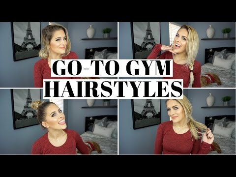 HOW TO: EASY MESSY BUN | 4 Quick Hairstyles For The Gym - YouTube