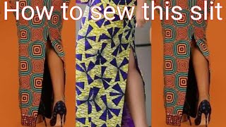 How To Sew A Pencil Slit With Rope,And A Back Slit. For Beginners. .