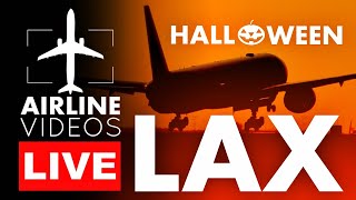 LIVE Plane Action at LAX on Halloween Night | Los Angeles Plane Spotting