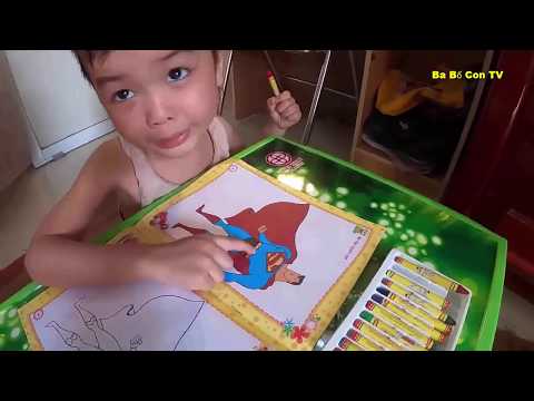 Bài 3/Điểm 10 tô màu/Bé tô màu Siêu Nhân Màu Đỏ/Bé Học Tô Màu Teaching Children Learning To Coloring