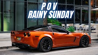 Rainy Day, Raw Power Corvette C6 Z06 In Action