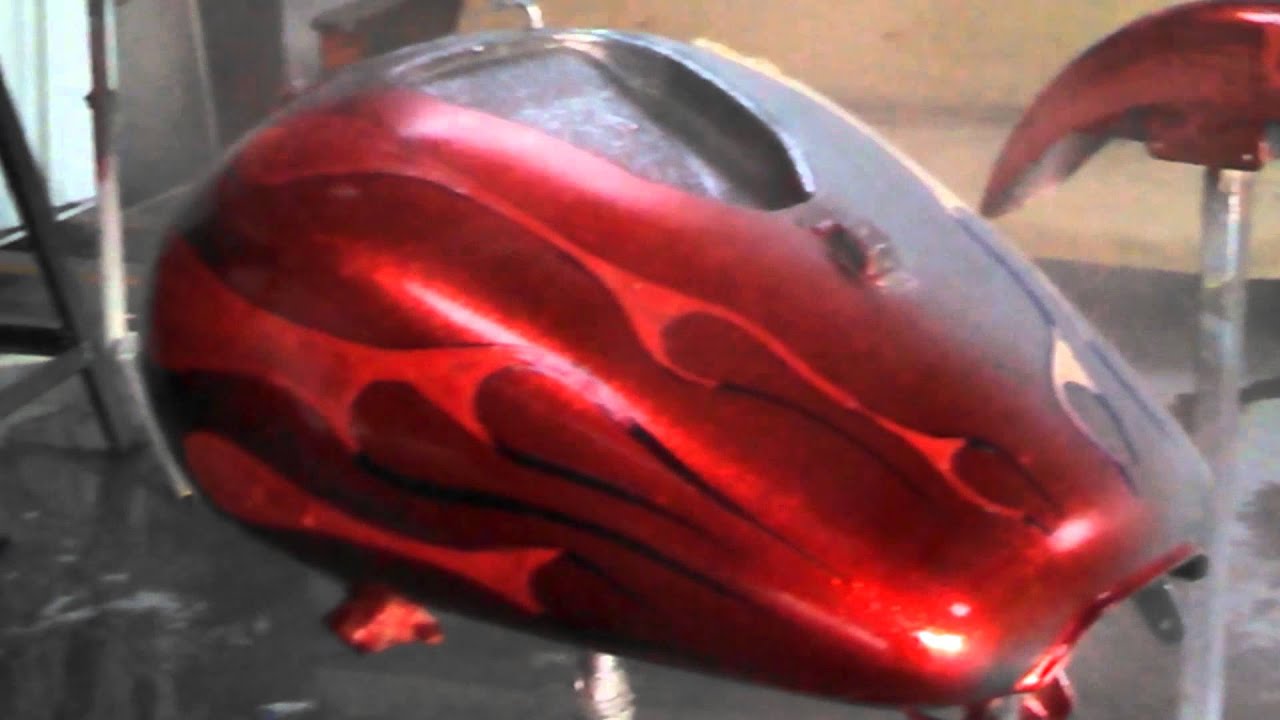Candy Apple Red Auto Paint With Ghost Stripes Candy Apple Red Auto Paint With Ghost Stripes