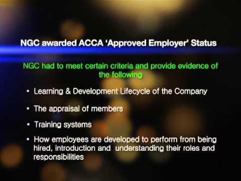 NGC Awarded ACCA "Approved Employer" Status