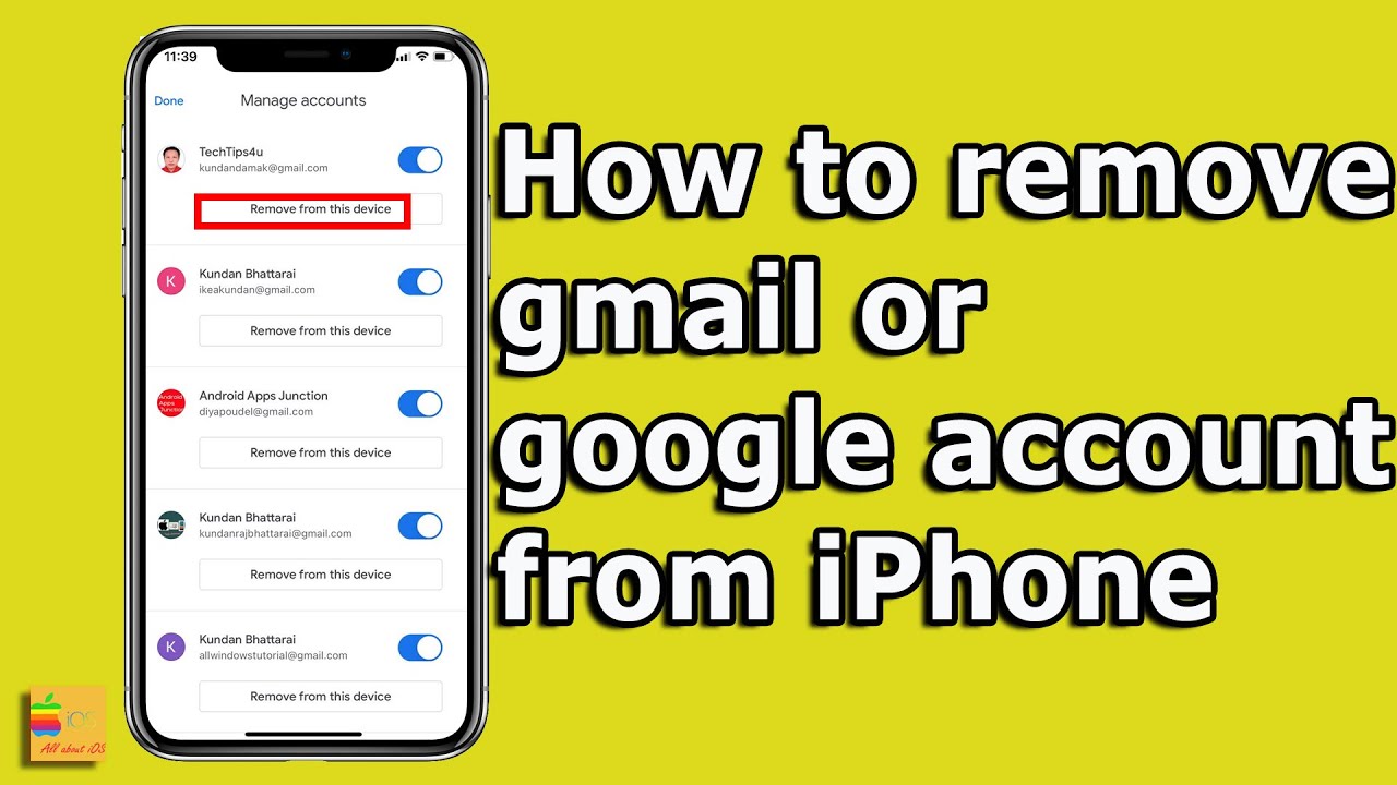 How to remove saved google or gmail account from iPhone How to remove saved google or gmail account from iPhone