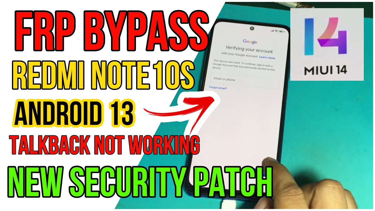 MIUI 14 Redmi Note 10s Frp Bypass Android 13 MIUI 14 Redmi Note 10s Frp Bypass Android 13