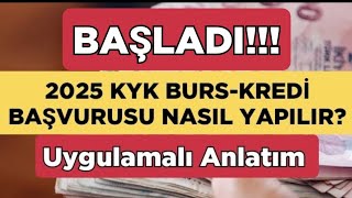 2025 Kyk Burs-Kredi̇ Başvurusu Başladi