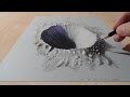 Drawing 3D Crater - How to Draw 3D Crater - Trick Art on Paper