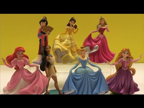 Disney Princess PlaySet Belle, Rapunzel, Ariel, Pocahontas, Cinderella, Aurora, Mulan