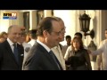 Hollande accueilli aux Philippines sur un air de Joe Dassin au xylophone