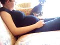 Meisha protecting my pregnant belly