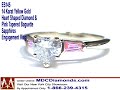 ES145 Heart Diamond and Pink Sapphire Baguette Engagement Ring by MDC Diamonds Engagment Rings NY